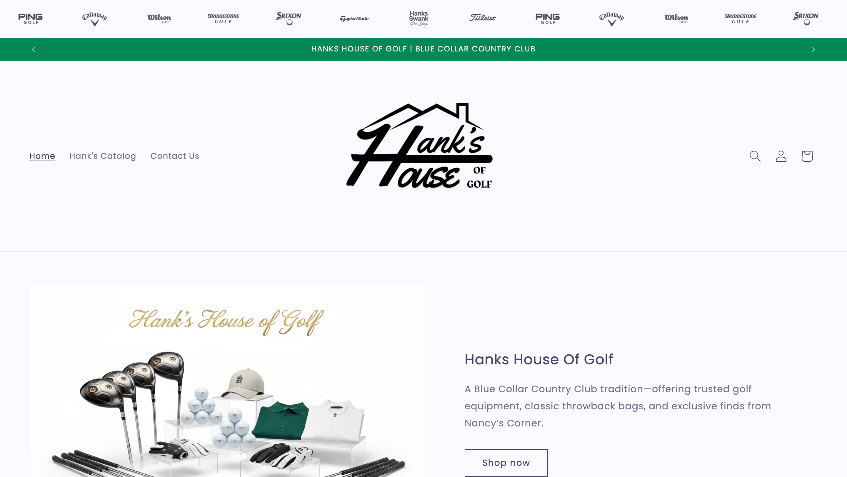 Hank’s House of Golf website